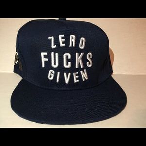 Blue and White Snap Back Hat